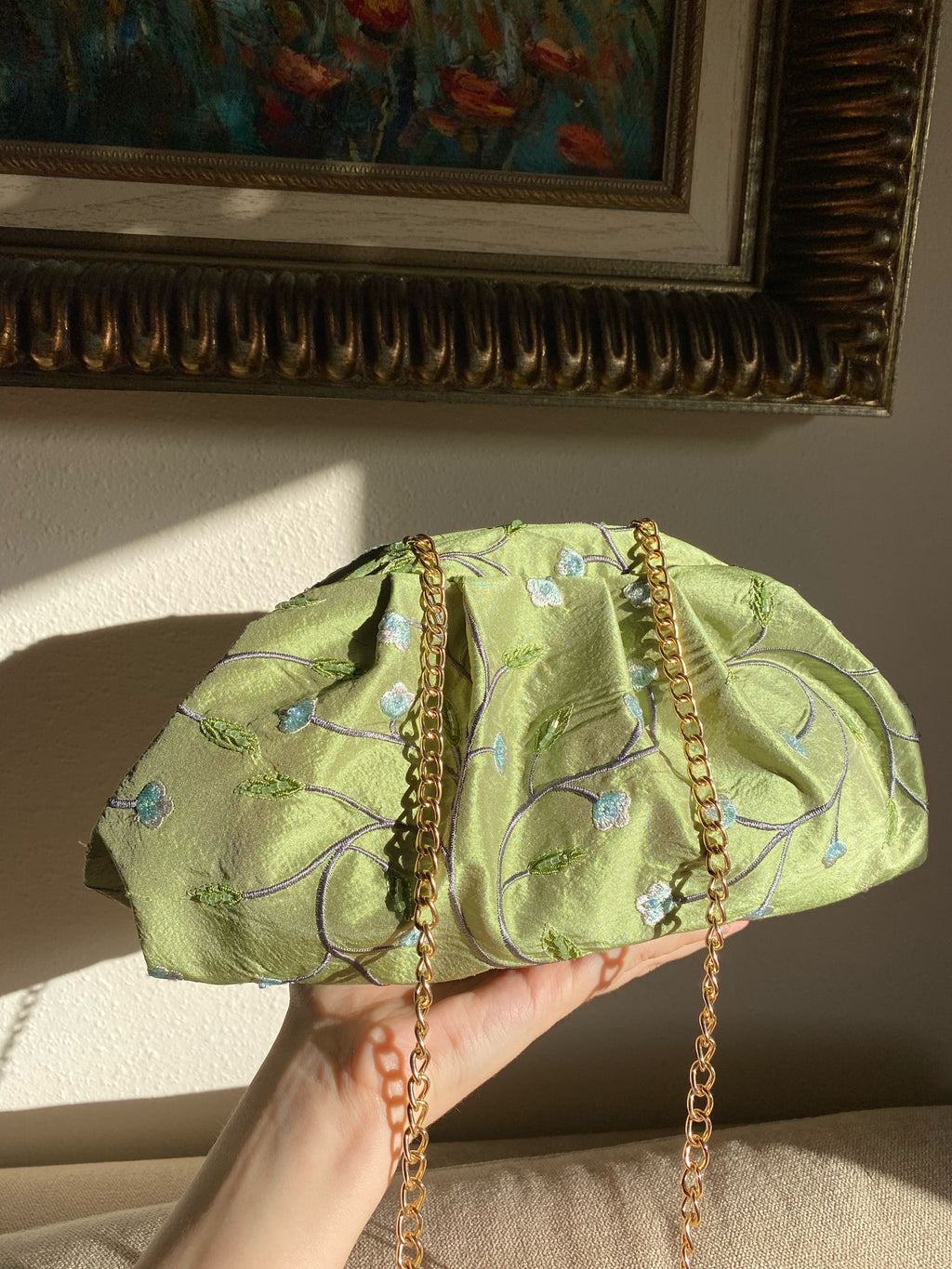 Bolso Marcela seda bordada