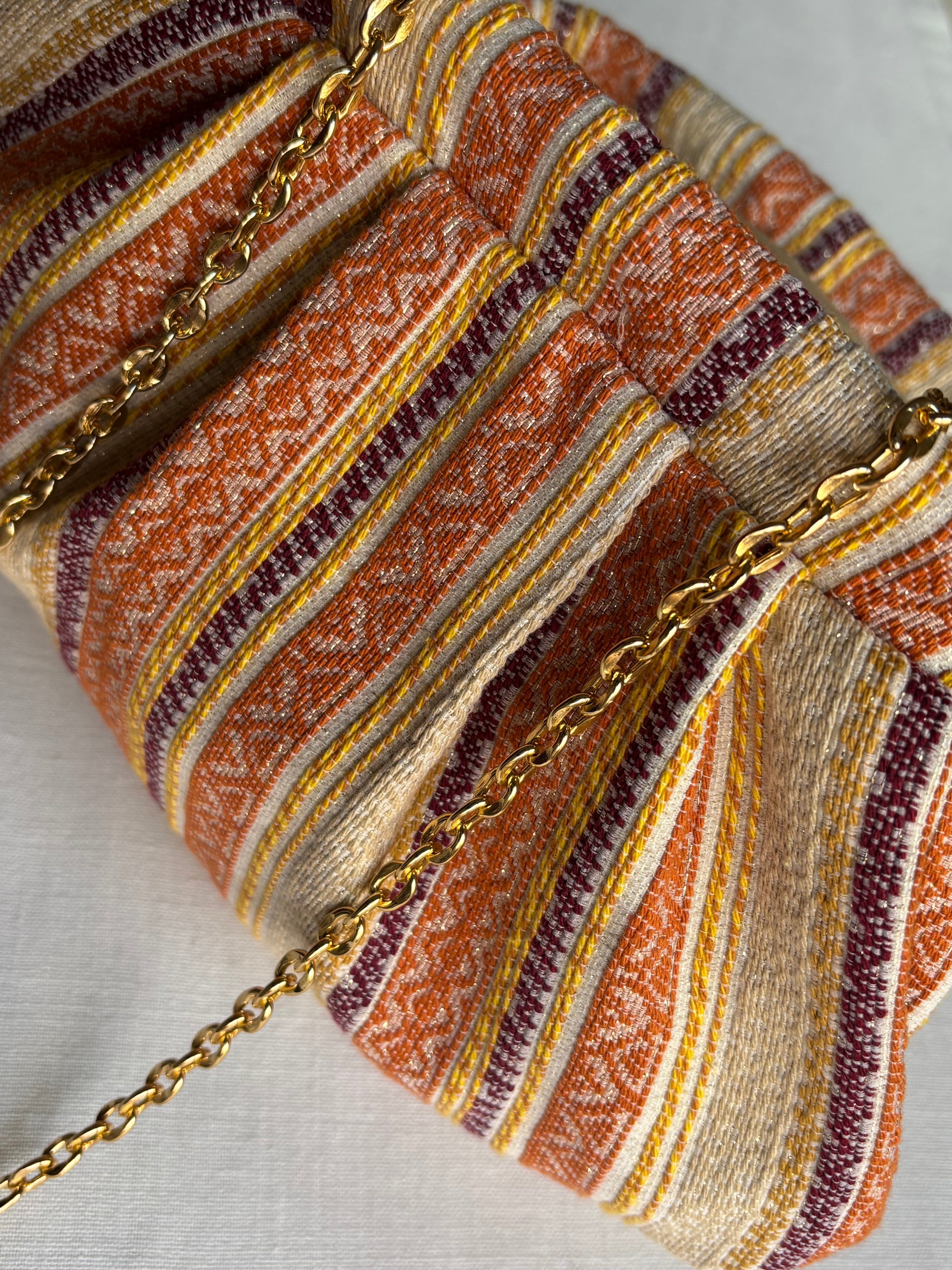 Bolso Marcela estampado étnico naranja