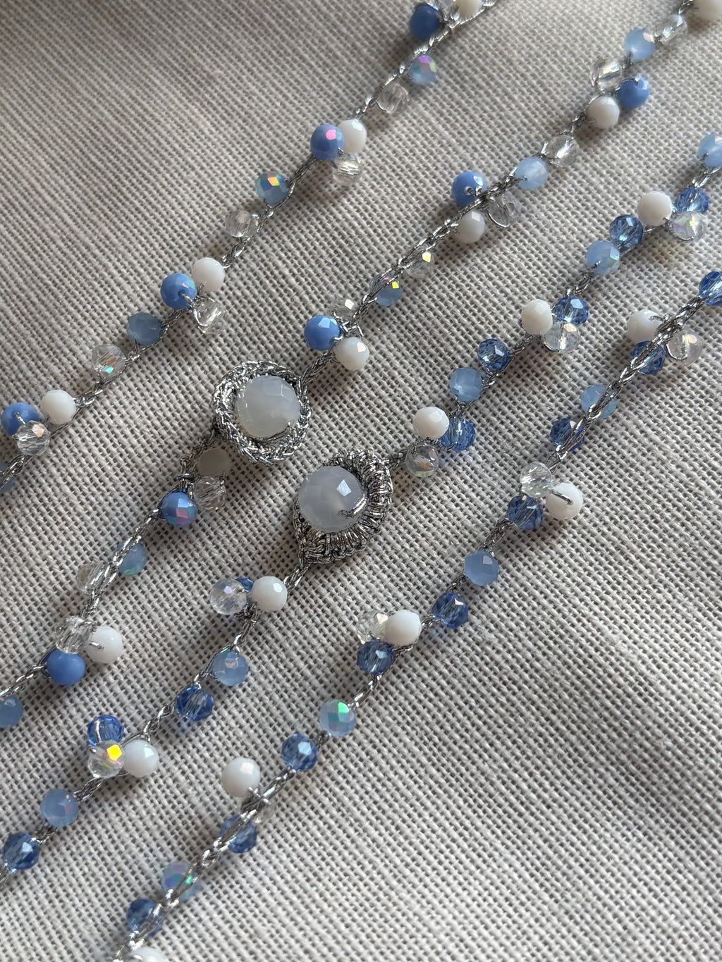 Collar Níjar pez azul plata