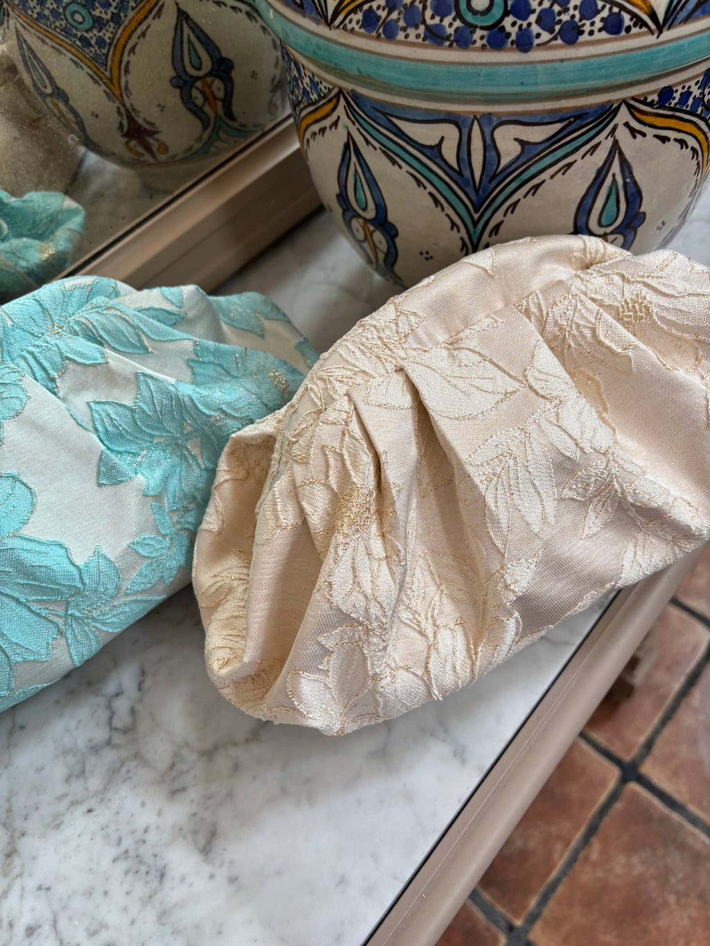 Bolso Marcela brocado floral