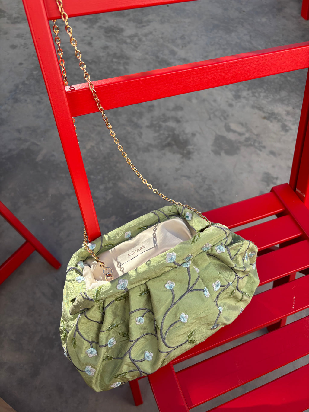Bolso Marcela seda bordada
