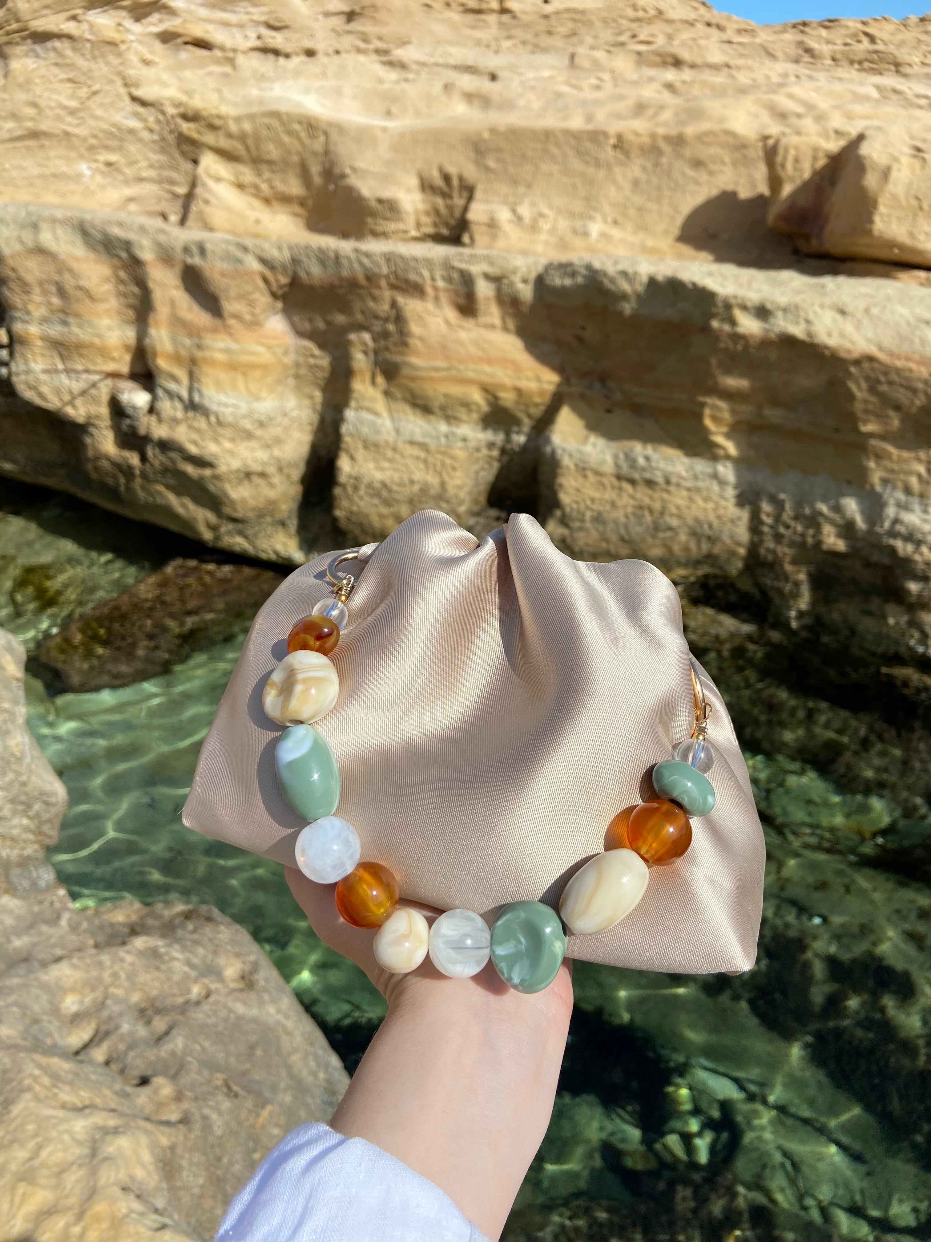 Agata dorado beige perlado