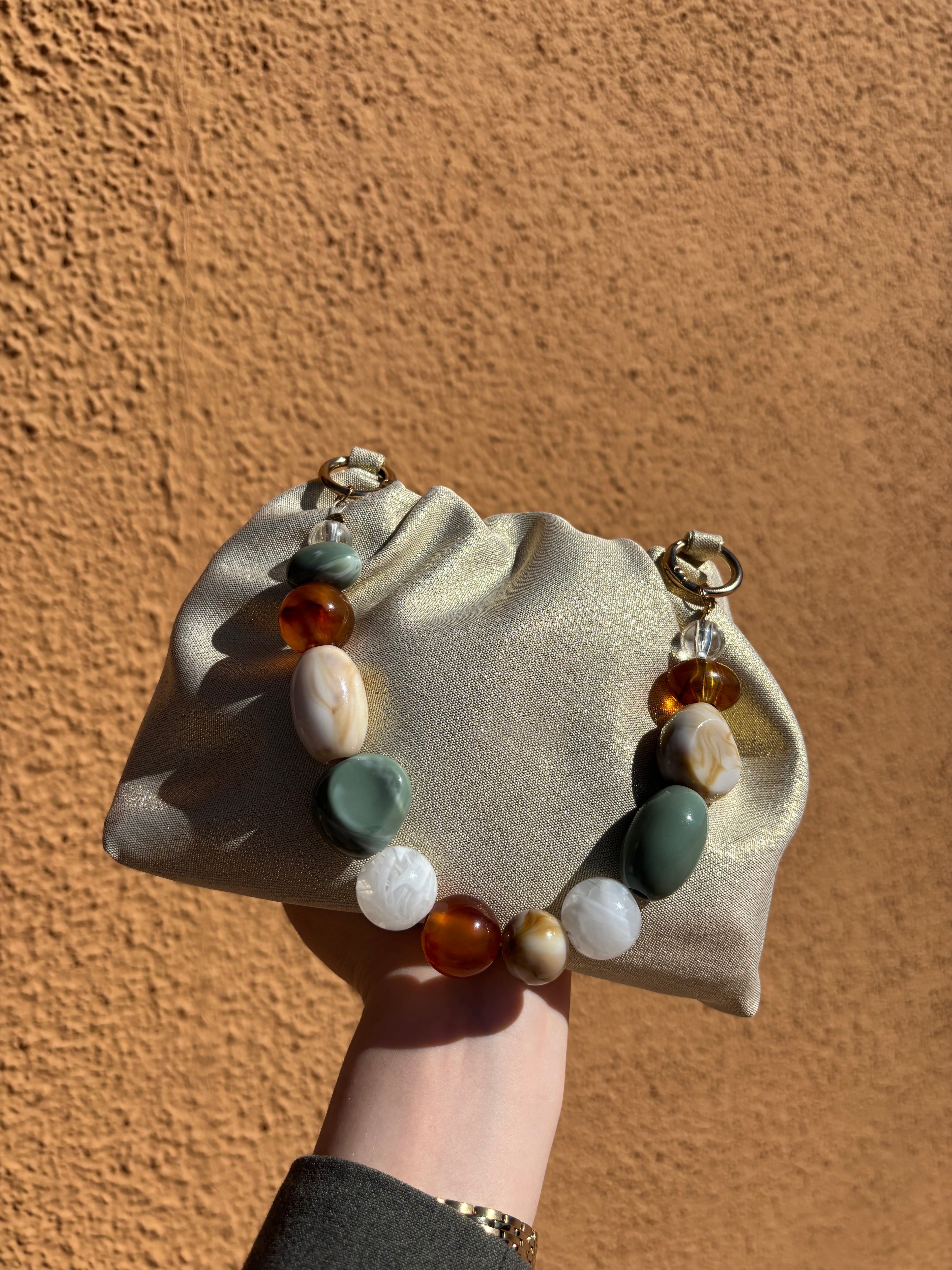 Bolso Ágata dorado brillante