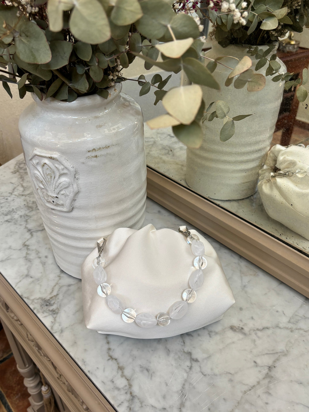 Bolso Ágata beige blanco