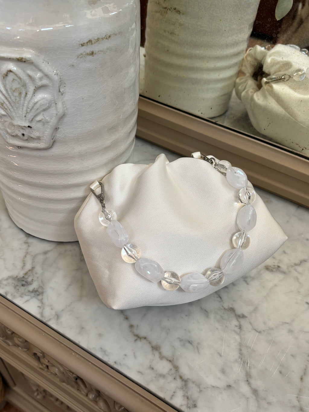 Bolso Ágata beige blanco